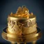 Placeholder: A picture of a cake with golden decoration