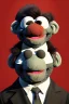 Placeholder: Waist up muppet Portrait, Xi Jinping as muppet doll, Black suit, photo studio, blue background, unreal engine 5, concept art, art station, god lights, ray tracing, RTX, lumen lighting, ultra detail, volumetric lighting, 3d.