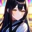 Placeholder: Clear focus, 8k, high quality, detailed, beautiful lighting, girl, vibrant colors, black long hair, vibrant golden eyes,