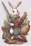 Placeholder: holy bunny with cooking knife dnd art adventurer