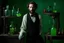 Placeholder: A Anna Godin fashion portrait for Vogue features a 1920 europian scientist beardy fit actor John Krasinsky age 25, looks at the camera at full height, wears old-fashioned Eiko Ishioka design. He works with fluorescent potion in glass bowls, in laboratory, paranormal art, avant garde pop surrealism, dark intriguing nightmarish, fantasy, dark, moody, artwork by Gerald brom, bizarre art, abnormal behaviour, surreal, random and thought provoking, pop surrealism, ((art by Francis bacon)), surre