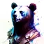 Placeholder: bear, 3D, leaning pose, watercolor illustration by <agnes cecile> <Yoji Shinkawa>,