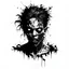 Placeholder: black zombie white background