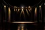 Placeholder: dark theatrical stage with spotlights gold