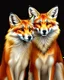 Placeholder: Drawing of two art deco foxes ultra quality