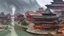 Placeholder: ancient, fantasy, chinese town, dune, crater, sand strom, destroyed chinese houses