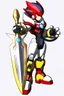 Placeholder: Megaman Zero Omega, Black and Red Armor, Lightning Sword, HD, Clean, Fixed Hands