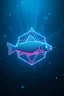 Placeholder: extremely sharp hypnotic soothing emotional support sacred geometry trout symbol in front of depth of field neon google airship effect
