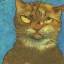 Placeholder: Portrait of a cat by Van Gogh