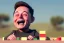 Placeholder: Elon musk as a Happy toddler playing with blocks