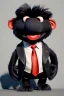 Placeholder: Waist up muppet Portrait, Kim Jong-un muppet doll, black suit, photo studio, red background, unreal engine 5, concept art, art station, god lights, ray tracing, RTX, lumen lighting, ultra detail, volumetric lighting, 3d.