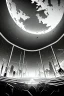 Placeholder: light hole in the dark, environment, greyscale