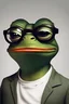 Placeholder: Pepe frog wearing very very thick glasses