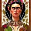 Placeholder: A beautiful portrait of Frida Kahlo by alphonse mucha, japanese tatoos, 4k, high details