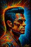 Placeholder: fire, lightning, wind, rain, volcanic lava, fireworks, explosions, multicolored neon lights, Elvis Presley in the art style of Leonardo De Vinci, oil paint on canvas, 32k UHD, hyper realistic, photorealistic, realistic, life-like, extremely detailed, extremely colorful, sharp beautiful professional quality,