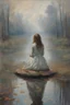 Placeholder: make a surrealistic picture by Monet of a girl being depressed and hopeless after taking adhd medicine and it doesn't work