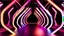 Placeholder: a 3D recursive stage structure made of metallic colors, pretty artistic background, dynamic lights