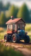 Placeholder: tractor with a small house on top,bokeh like f/0.8, tilt-shift lens 8k, high detail, smooth render, down-light, unreal engine, prize winning