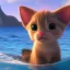 Placeholder: Cute cat walking on the ocean