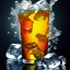 Placeholder: glass of strange liquid with ice cubes