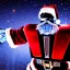 Placeholder: Transformers Megatron dressed as Santa, cyberpunk, landscape, transformers, hi-tech robots, GUITARS, cinematic, highly detailed, close up, 4k, deep colors, gold, fire, red, purple, dark, ethereal, utopia, apocalypse, flying Cadillac, from outer space