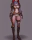 Placeholder: d&d character female cleric cheery armor