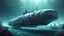 Placeholder: futuristic submarine diving through an ocean on an alien planet