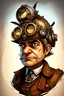 Placeholder: Steampunk UFO Pilot caricature