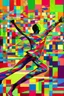 Placeholder: ABSTRACT SQUARES DANCING STYLE OF HIROKU OGAI