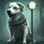 Placeholder: sad, abandoned, miserable dog tied to a metal pole on a lonely highway road, 8k resolution, high-quality, fine-detail, iridescent, intricate, digital art, detailed matte, volumetric lighting, illustration, 3D octane render, brian froud, howard lyon, selina french, anna dittmann, annie stokes, lisa parker, greg rutowski