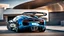 Placeholder: Rear View A stunningly realistic (((Bugatti x Dodge))), intricate detail and perfection in every surface, glimmering metal and luxurious contours, a (perfect model) for a desktop wallpaper fit for high resolution screens, evoking a sense of futuristic elegance in a (4K cinematic atmosphere).