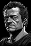 Placeholder: portrait roman markus antonius black comic style