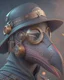 Placeholder: Best quality, masterpiece, ultra high definition,Futuristic, cyberpunk, Plague doctor mask, Comic style