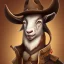 Placeholder: western goat anthromorph young man with a cowboy hat in the style of redwall