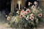 Placeholder: Night, flowers, gothic influence, john singer sargent watercolor paintings