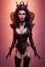 Placeholder: Brandi Love as evil queen in black leather, leather, busty, cleavage, angry, stern look. character design by cory loftis, fenghua zhong, ryohei hase, ismail inceoglu and ruan jia. unreal engine 5, artistic lighting, highly detailed, photorealistic, fantasy