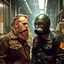 Placeholder: en skäggig motorcykelklubbs kille som försöker prata med en gasmask i en fabrik, livsfarliga kemikalier som lut och syra, varningsymboler, gasmasker, dom kallar honom för babyface för att ser så barnslig ut