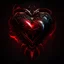 Placeholder: fantasy red heart icon, black background