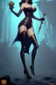 Placeholder: Ava Gardner as evil queen in black leather, busty, cleavage, curvy, angry, stern look. character design by cory loftis, fenghua zhong, ryohei hase, ismail inceoglu and ruan jia. unreal engine 5, artistic lighting, highly detailed, photorealistic, fantasy