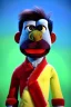 Placeholder: Waist up muppet Portrait, Nicolas maduro us muppet doll, Venezuelan president, tracksuit red blue and yellow, mustache, photo studio, red background, unreal engine 5, concept art, art station, ray tracing, lumen lighting, ultra detail, volumetric lighting, 3d.