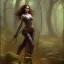 Placeholder: frank frazetta style, witch in the forest