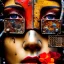 Placeholder: an abstract painting oil in canvas of rusted metal and flowers, Geisha portrait, rust, scaffolding, iron cladding, decay, mixed media, textured, anatomically correct, beautiful perfect face, sharp focus, highly detailed, BladeRunner movie poster, masterpiece, realistic, intricate detail, sci-fi fantasy style, volumetric lighting, particles, highly detailed ,cinamatic , deep colours, 8k, by Gustav Klimt