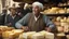 Placeholder: elderly male market trader selling many different types of cheese, showing his head and upper body, perfect eyes, perfect anatomy, exquisite composition, beautiful detailed intricate detailed octane render, 8k artistic photography, photorealistic, soft natural volumetric cinematic perfect light, chiaroscuro, award-winning photograph, masterpiece, raphael, caravaggio, bouguereau