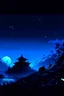 Placeholder: an abstract painting,retro , NFT, HD, chinese brush painting, blacklight, baddie, night sky background at night, moonlight, clean sky with only one star, akihiko yoshida,inspired by benoit mandelbrot and brian kesinger, design by cai guo qiang and have fire