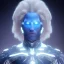 Placeholder: Full body ,Beautiful cosmic man, blue eyes, long blond hair, cosmic suit, galactic backdrop, soft lighting, hyper realistic, unreal engine 5, 16k