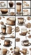 Placeholder: Pictures of coffee in different styles