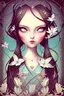 Placeholder: girl alice in wonderland flying in the sky moon jasmine becket griffith