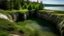 Placeholder: Buried depth atop a harbour in a coastal forest with pasture and potable water from pools.