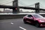 Placeholder: A Tesla 'Model 3' is going at a high speed, on the 'FDR Drive', eastern Manhattan. (CINEMATIC, WIDE ANGLE LENS, PHOTO REAL)