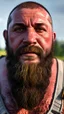 Placeholder: extreme close up photography of a turkish ugly burly serious sweaty, wet chubby muscular and hairy carpenter shirtless, with short pants in safety vest and with long beards, 44 years old, working on a construction site, in the middle of a road, under the August sun, angry eyes, , hyper-realistic, photorealistic , frontal view from the ground